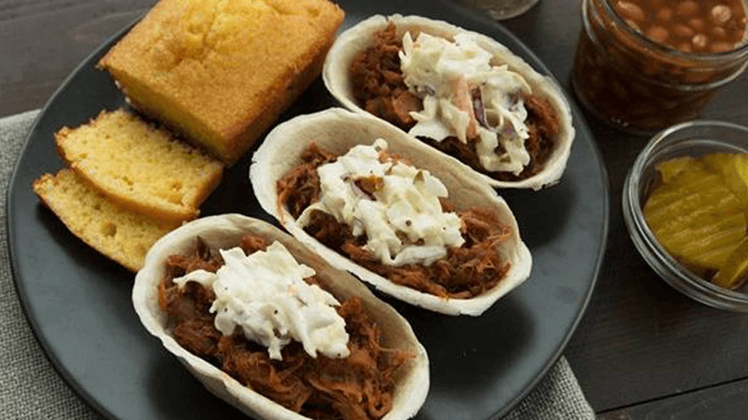 pulled pork mini taco boats